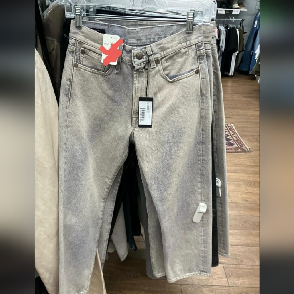 R13 Gray Denim Boyfriend Jeans